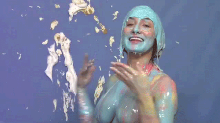 Bikini Girls Take a Pie in the Face