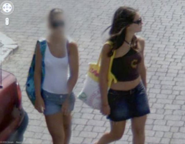 Sexy Ladies Get Caught on Google Street View