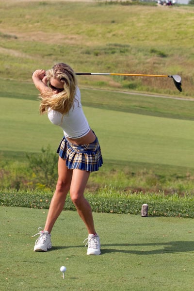 Girls Looking Gorgeous Playing Golf