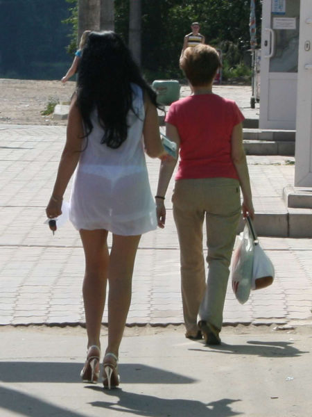 Ladies in See-Through Dresses