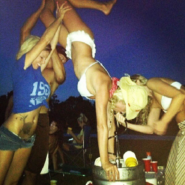 College Girls Kicking Ass at Kegstands