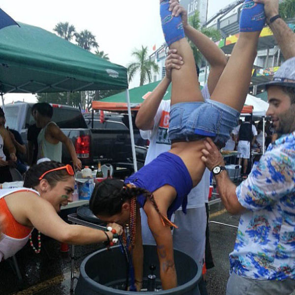 College Girls Kicking Ass at Kegstands