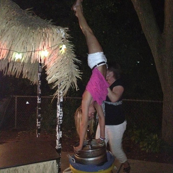 College Girls Kicking Ass at Kegstands