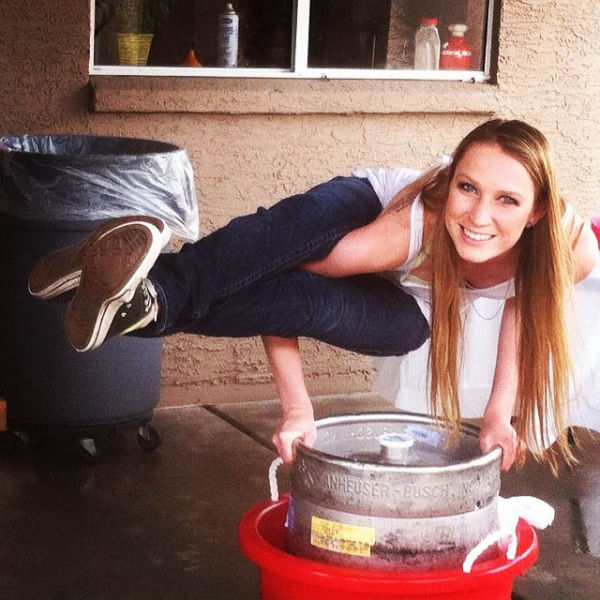 College Girls Kicking Ass at Kegstands