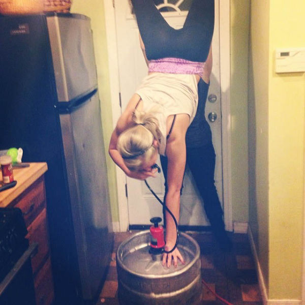 College Girls Kicking Ass at Kegstands