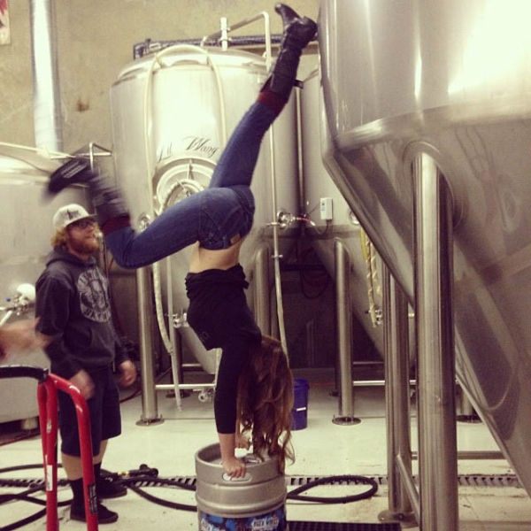 College Girls Kicking Ass at Kegstands