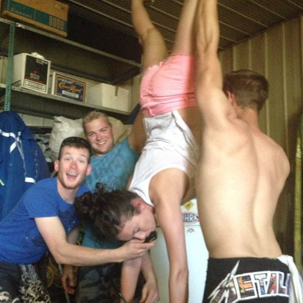 College Girls Kicking Ass at Kegstands