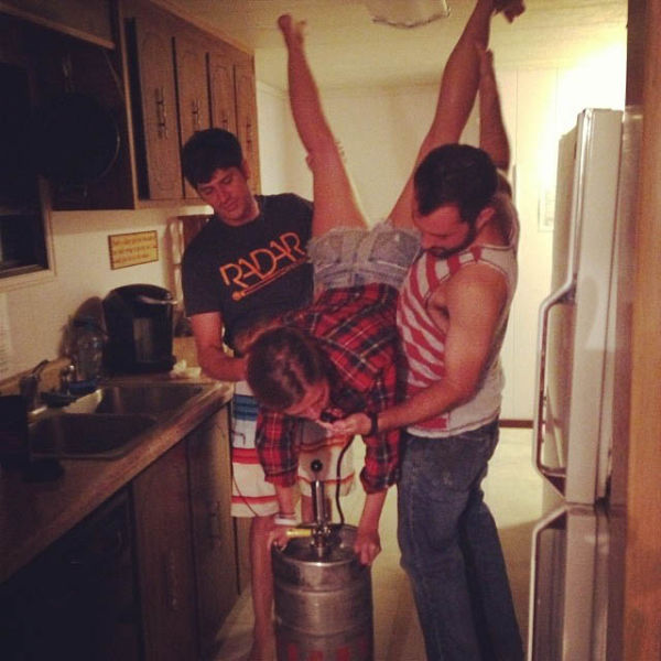 College Girls Kicking Ass at Kegstands