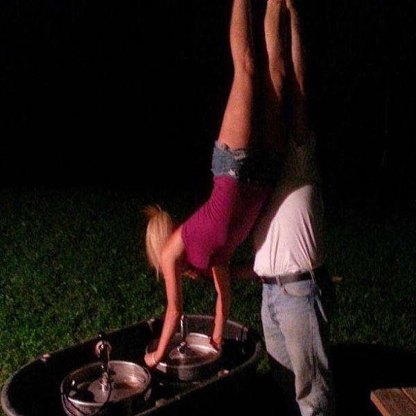 College Girls Kicking Ass at Kegstands