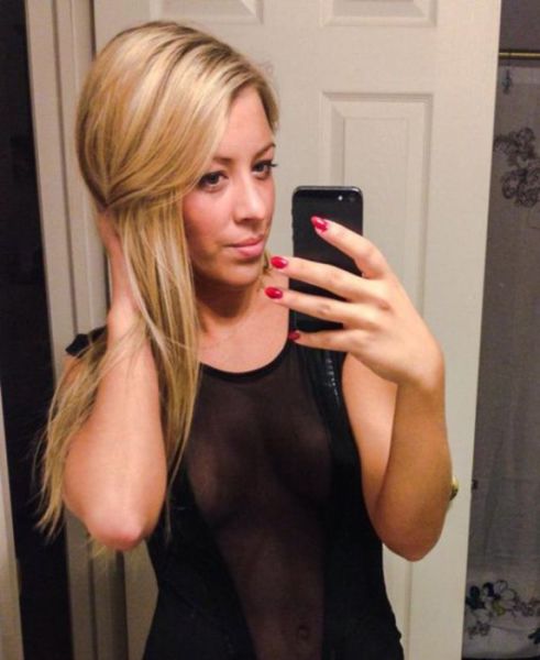 Woman Look Hot Wearing Mesh Clothing