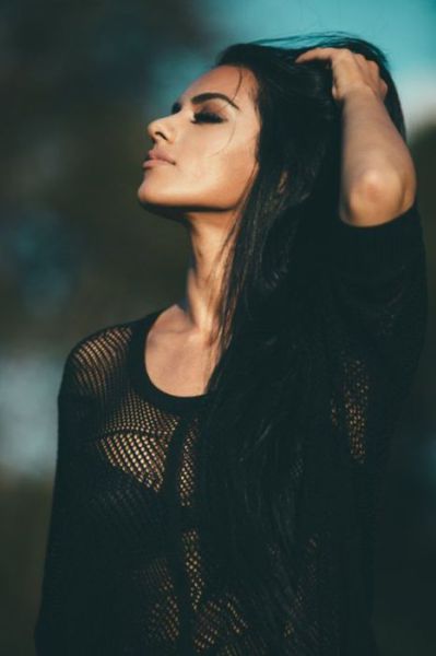 Woman Look Hot Wearing Mesh Clothing