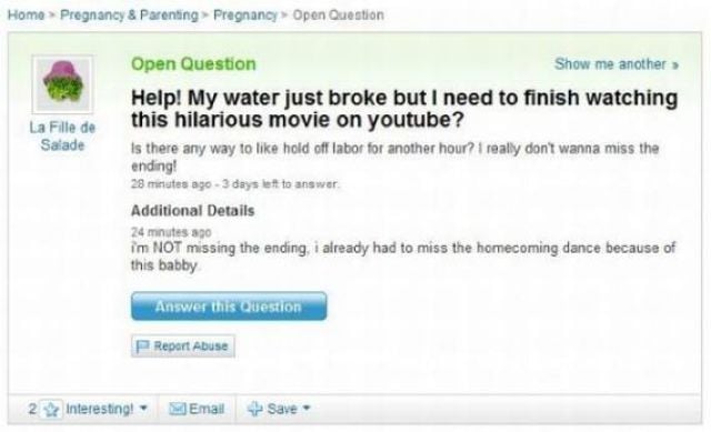 Amusing Yahoo Questions and Answers
