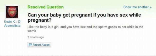 Amusing Yahoo Questions and Answers