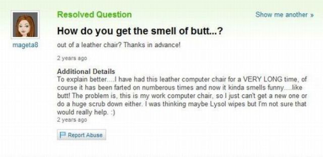 Amusing Yahoo Questions and Answers