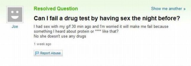 Amusing Yahoo Questions and Answers