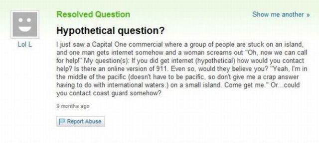 Amusing Yahoo Questions and Answers