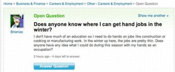 Amusing Yahoo Questions and Answers