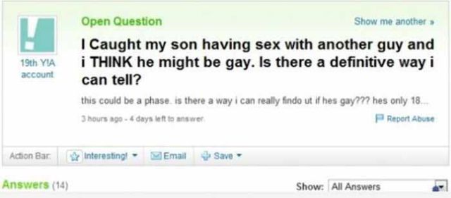 Amusing Yahoo Questions and Answers