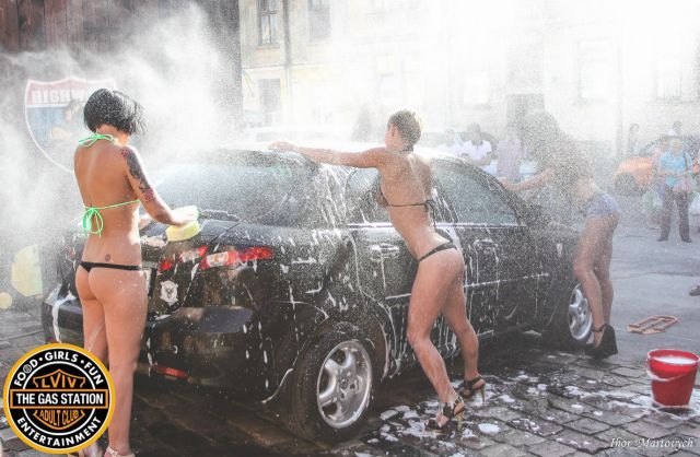 The Fun and Flirtation at a Charity Bikini Car Wash in Ukraine