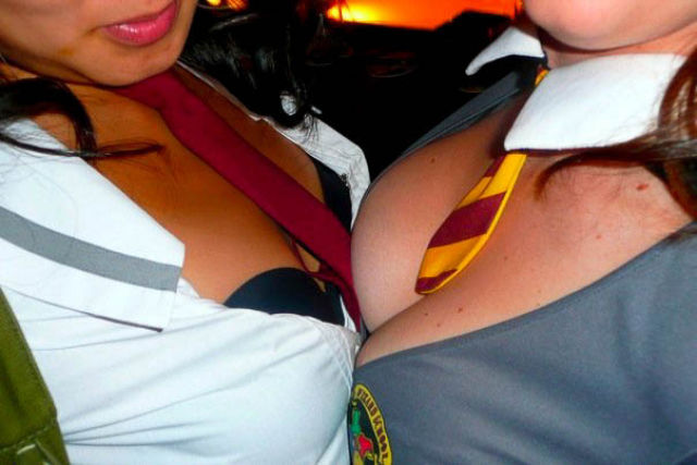 Some Beautiful Busty Halloween Costume Cleavage
