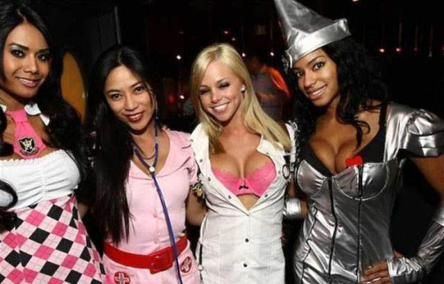 Some Beautiful Busty Halloween Costume Cleavage