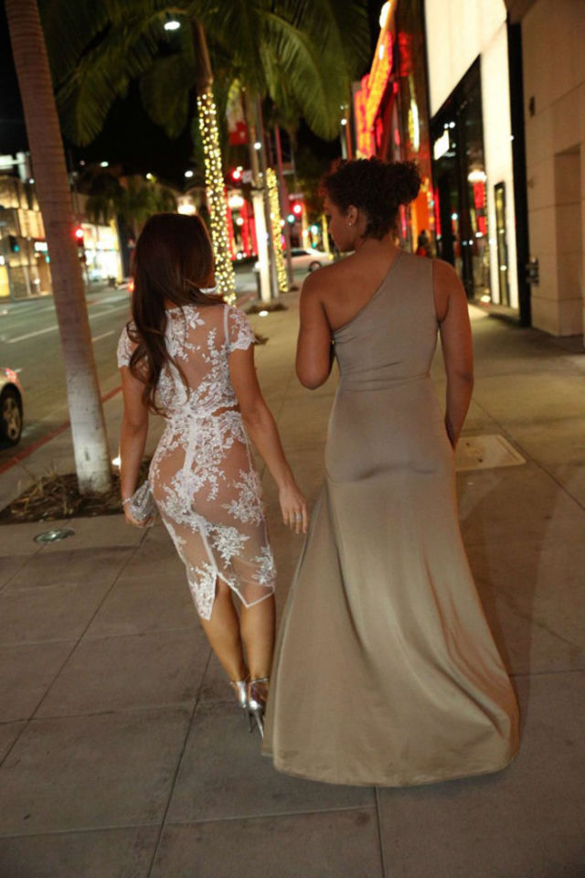 Daphne Joy’s Revealing Lacy Dress Draws Attention