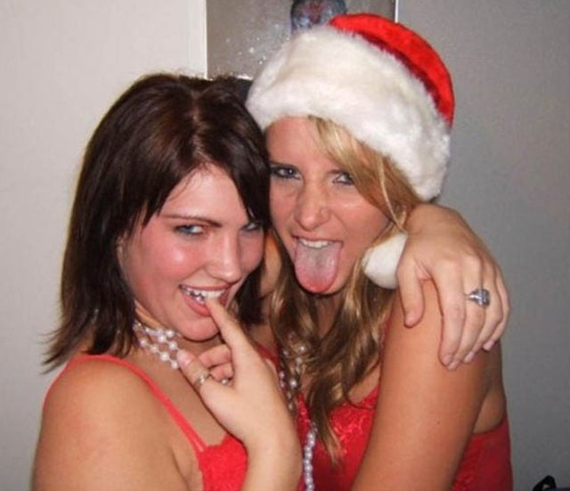 Christmas Party Craziness with Drunk Girls