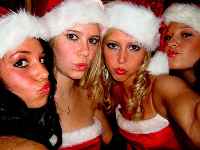 Christmas Party Craziness with Drunk Girls