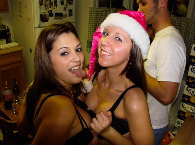 Christmas Party Craziness with Drunk Girls