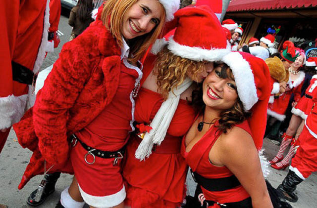 Christmas Party Craziness with Drunk Girls