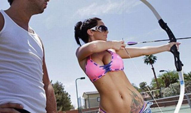 Sexy Archery Girls Shooting Away