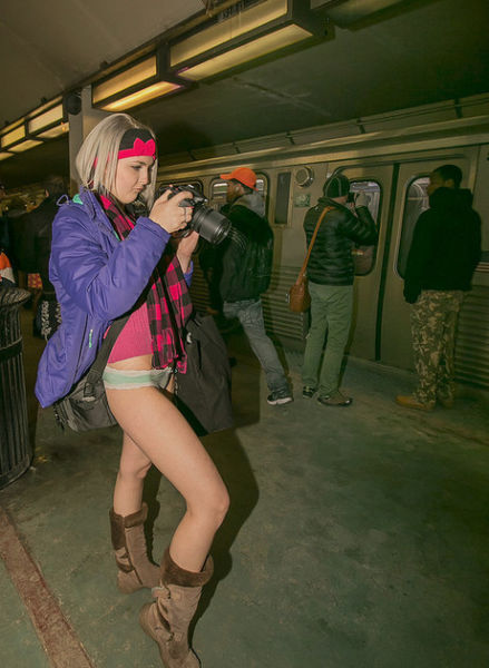 Pics from the 2015 “No Pants” Subway Ride