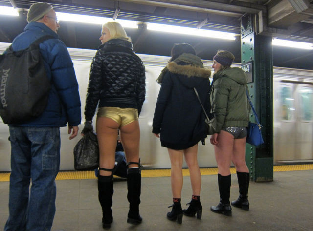 Pics from the 2015 “No Pants” Subway Ride
