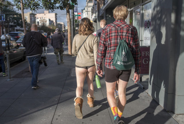 Pics from the 2015 “No Pants” Subway Ride