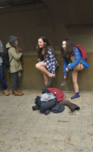 Pics from the 2015 “No Pants” Subway Ride