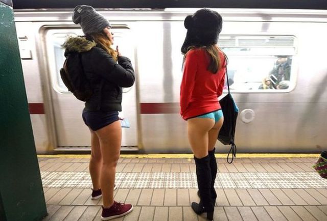 Pics from the 2015 “No Pants” Subway Ride