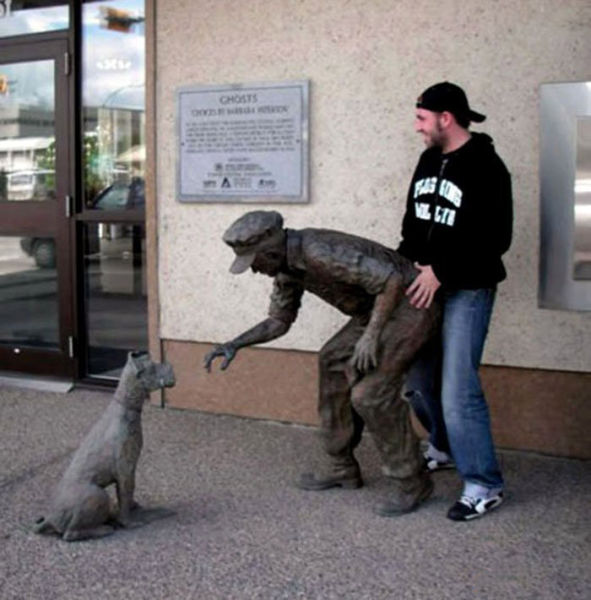 Some People Can Turn Statues and Sculptures into Something Vulgar