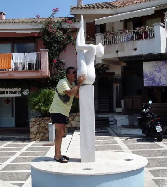 Some People Can Turn Statues and Sculptures into Something Vulgar