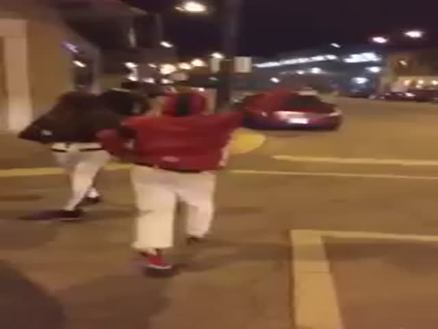 A-holes Slamming Hoods of Parked Cars Get Some Beautiful Instant Karma 