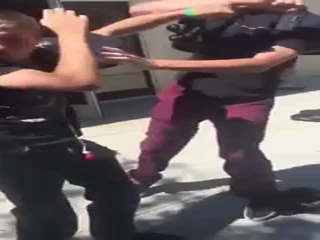 Dude Punches a Blind Kid and Instantly Regrets It