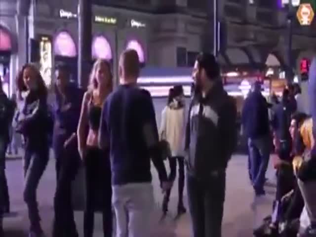 This Man Instantly Regrets Calling a Random Woman a Slut in Public