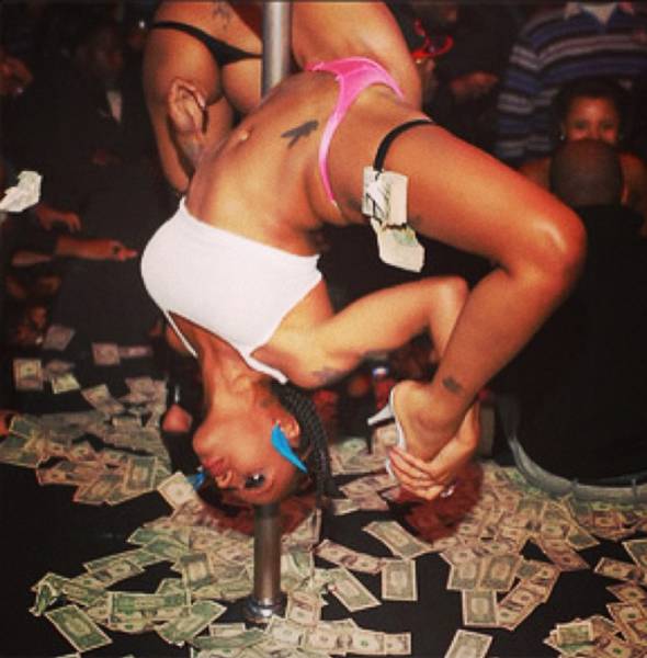 Strippers Showing Off Their Money