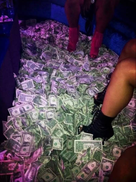 Strippers Showing Off Their Money