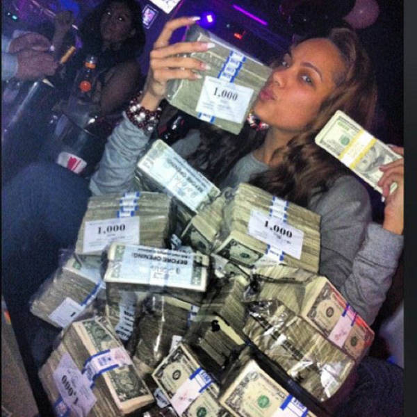 Strippers Showing Off Their Money