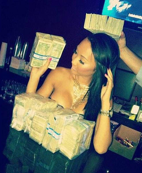 Strippers Showing Off Their Money