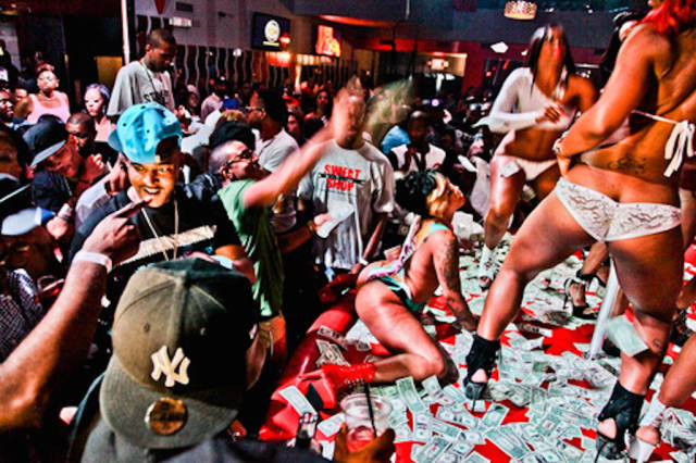 Strippers Showing Off Their Money