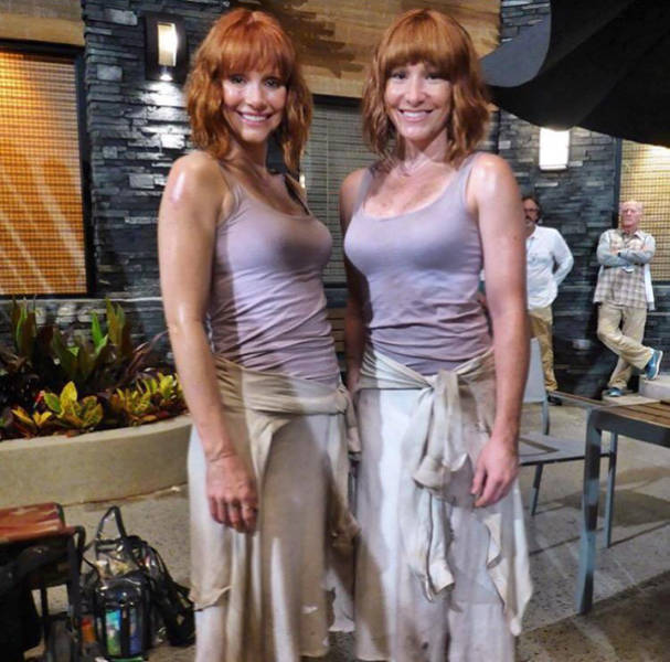 Actors With Their Stunt Doubles