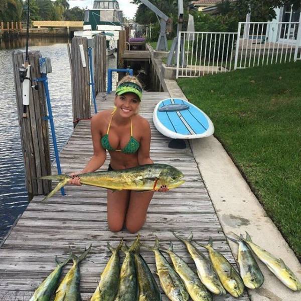 Stunning Blonde Who Loves Fishing In Bikini
