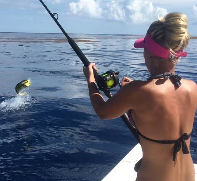 Stunning Blonde Who Loves Fishing In Bikini