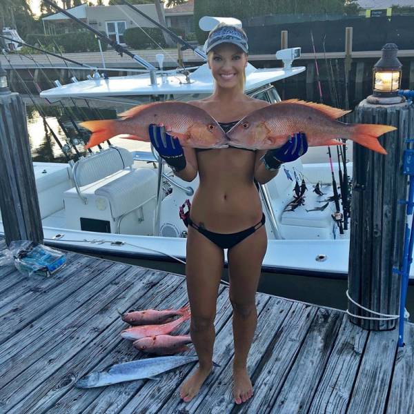 Stunning Blonde Who Loves Fishing In Bikini